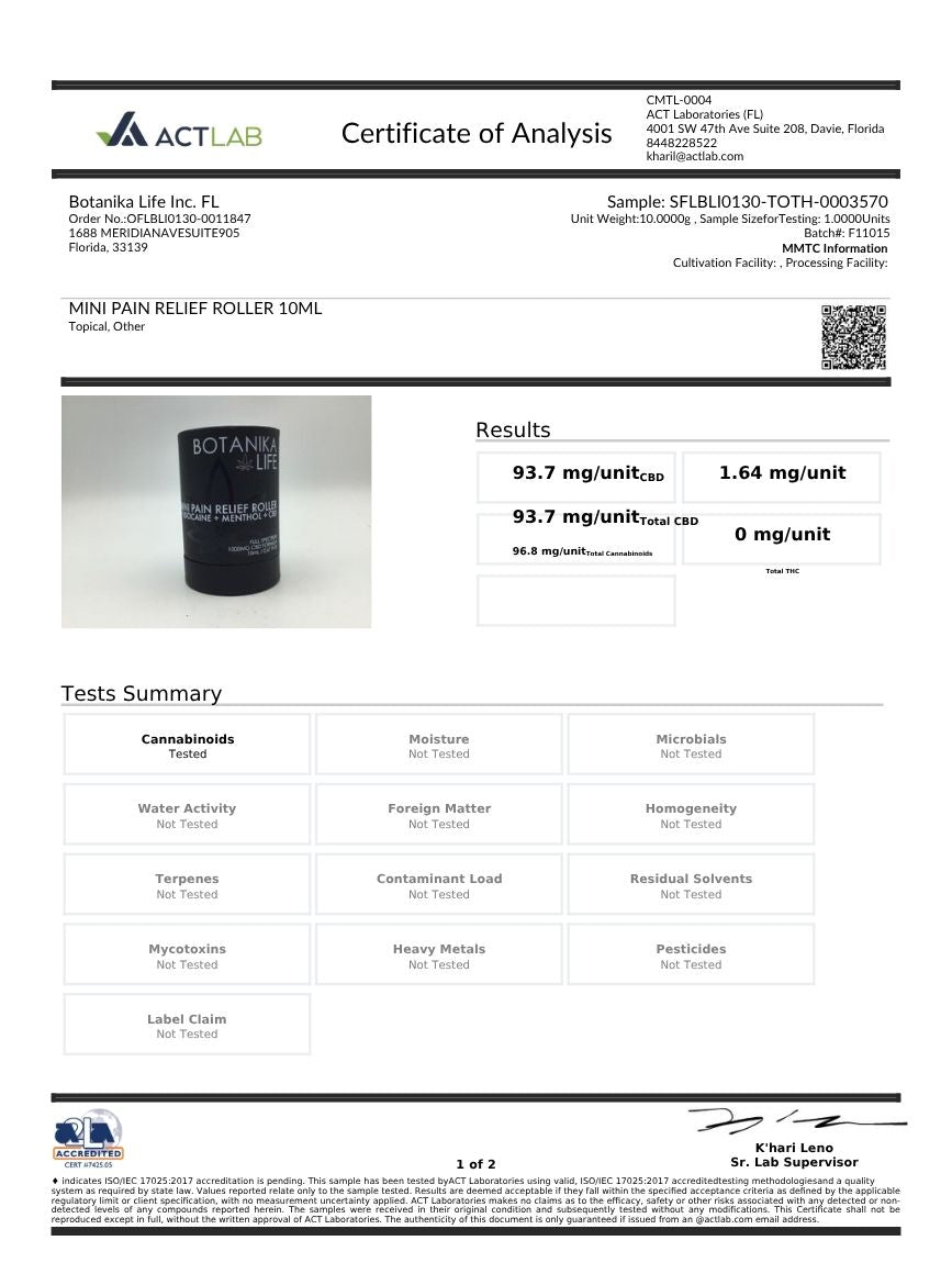 Targeted Mini Pain Relief Roll-On